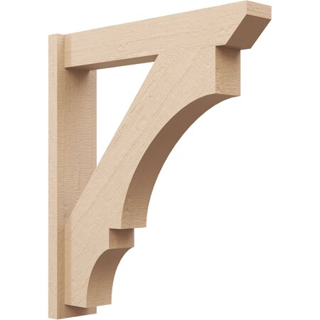 Ekena Millwork 5 1/2-in W x 26-in D x 30-in H Balboa Slat Rough Cedar Woodgrain TimberThane Outlooker, Primed Tan OUTUR055X26X30BOA24RCPR